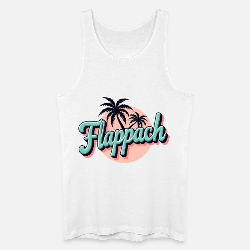 Flappach Palmen Retro Sommer - Männer Bio Tank Top - Weiß