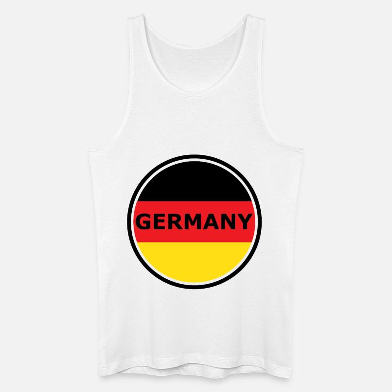 Germany Flag Halbkreis Grafik - Männer Bio Tank Top - Weiß