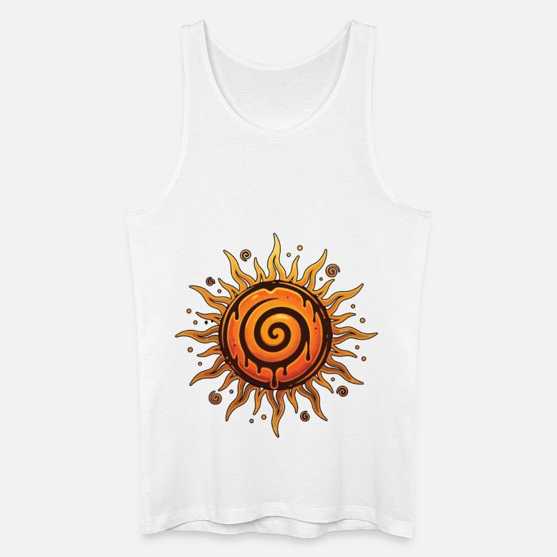 Litha Pagan Solstizio d'Estate Midsommar - Canotta ecologica da uomo - bianco