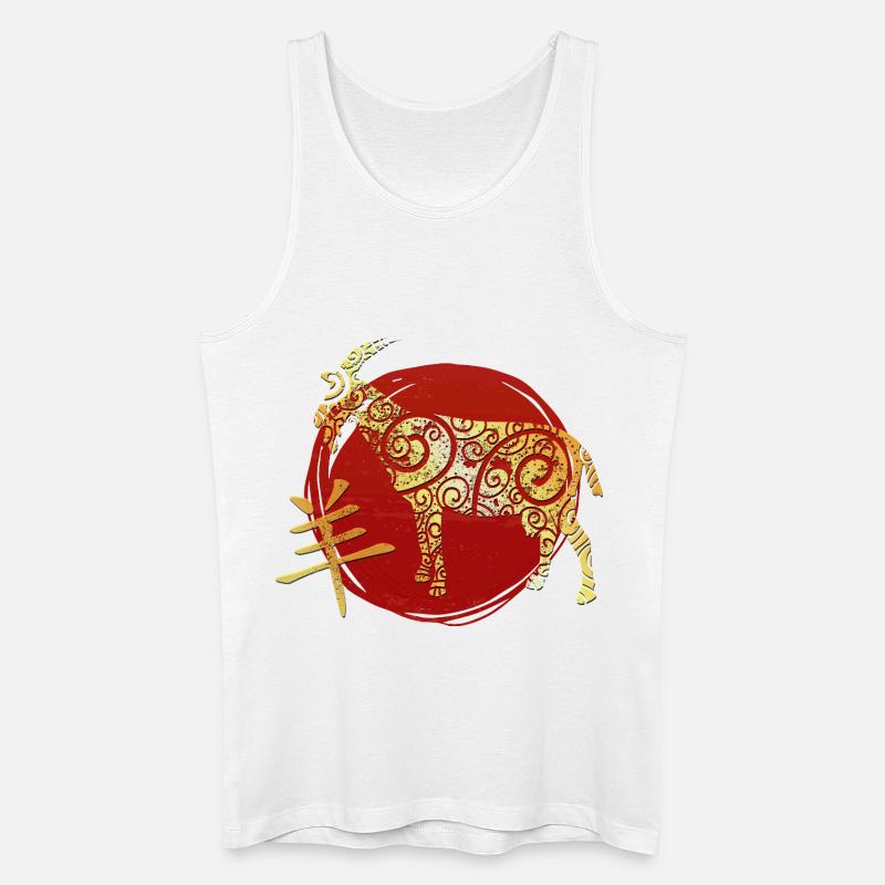 Ziege Chinesisches Tierkreiszeichen Horoskop - Männer Bio Tank Top - Weiß