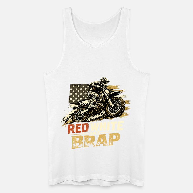 Red White Brap - Männer Bio Tank Top - Weiß