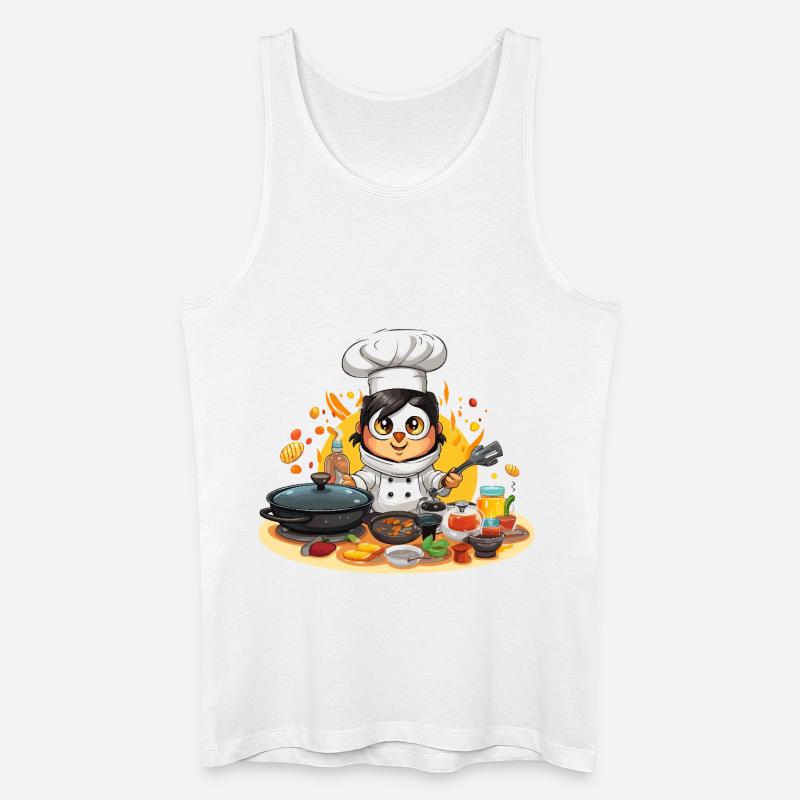 Chef Chef Cuisinier Pingouin - Débardeur bio Homme - blanc
