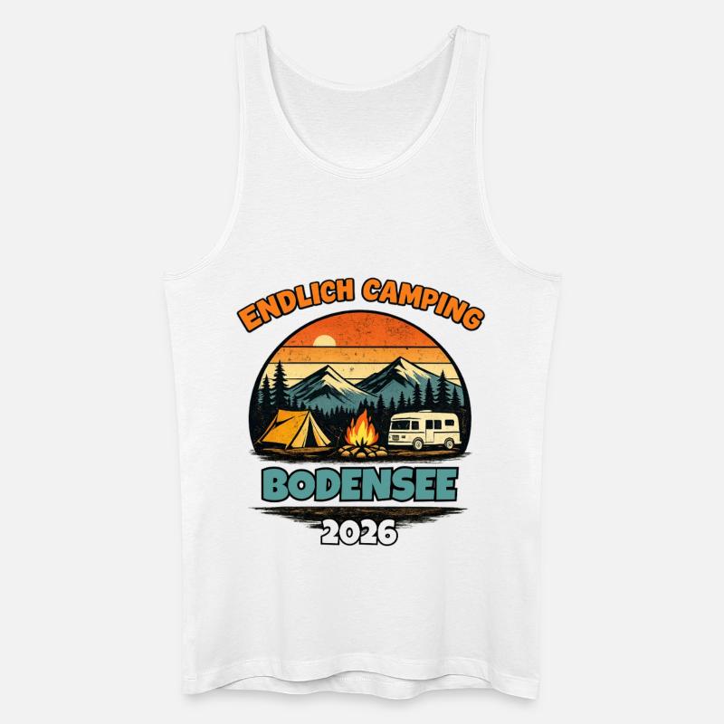 Endlich Camping Bodensee 2026 Camper Wohnmobil  - Männer Bio Tank Top - Weiß