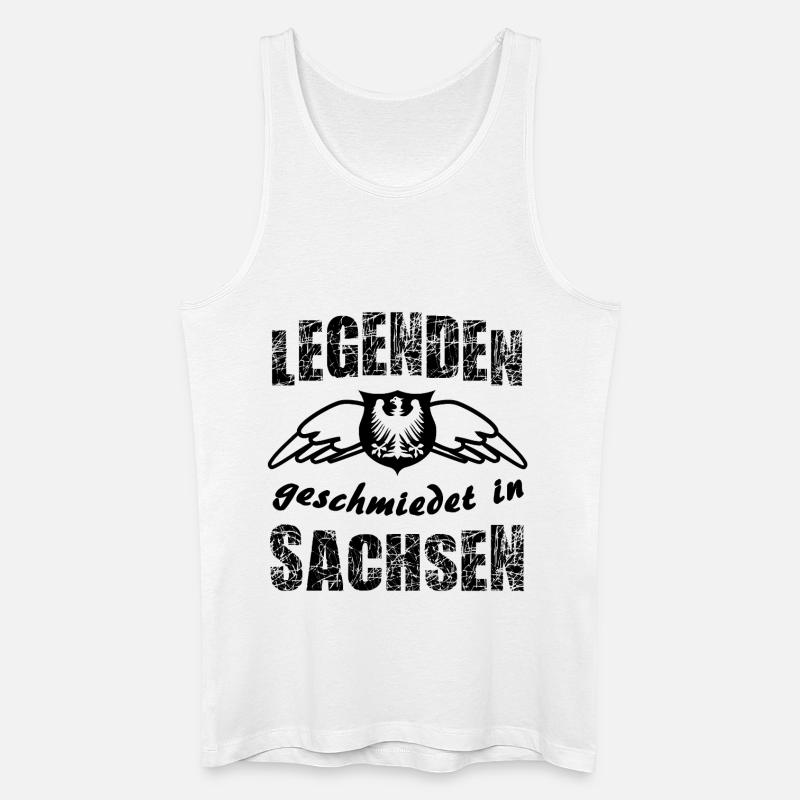 Legenden aus Sachsen - Männer Bio Tank Top - Weiß