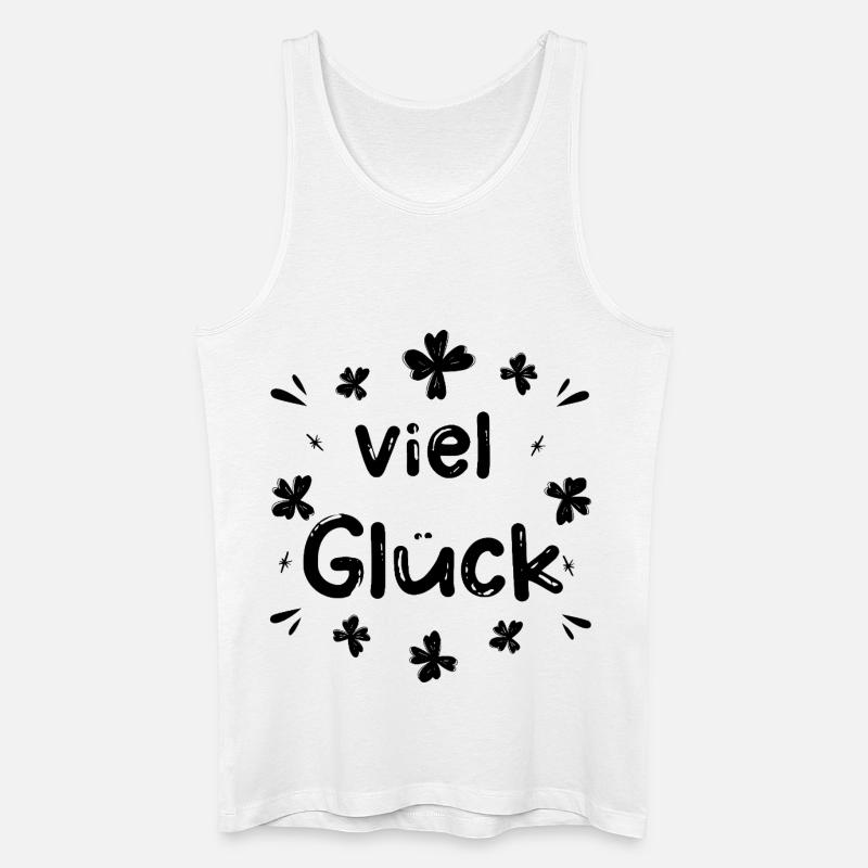 Viel Glück Glücksbringer Glücksklee - Männer Bio Tank Top - Weiß