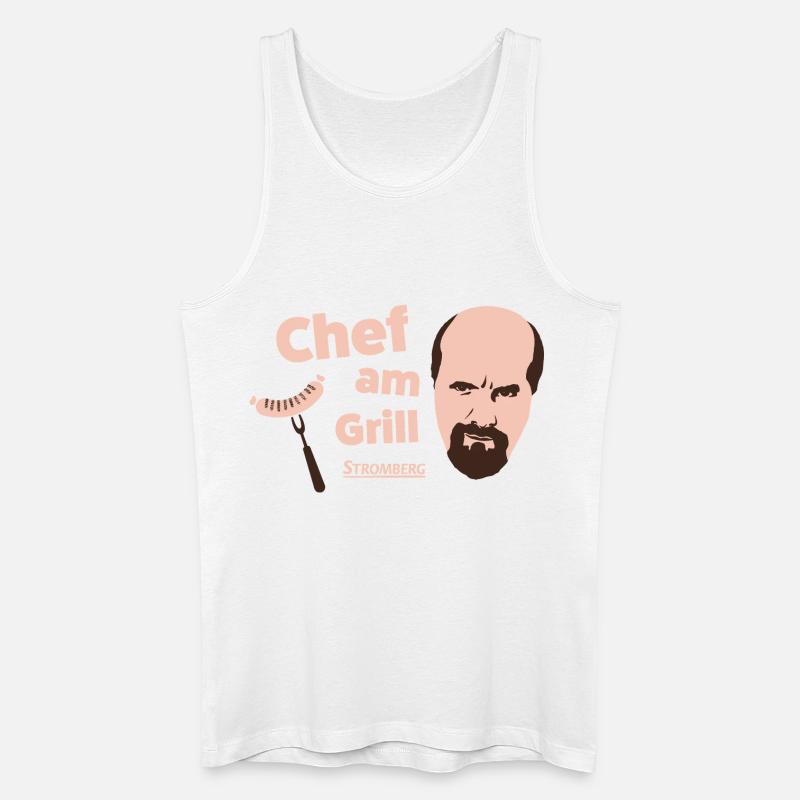 Stromberg Chef Am Grill - Männer Bio Tank Top - Weiß