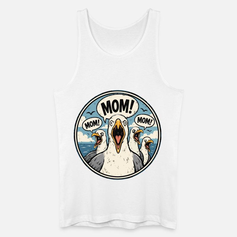 Mama! Der Möwenschrei: Elternhumor - Männer Bio Tank Top - Weiß