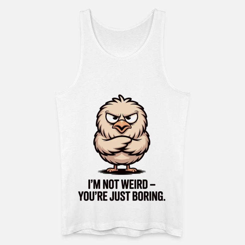 Sarkastischer Vogel Statement Shirt - Männer Bio Tank Top - Weiß
