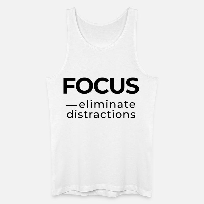 Focus – Statement Shirt - Männer Bio Tank Top - Weiß