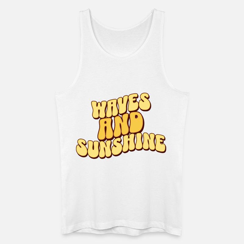 Waves And Sunshine - Männer Bio Tank Top - Weiß
