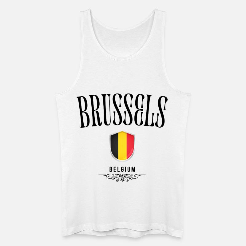 Souvenir Brüssel, elegantes Design Brüssel - Männer Bio Tank Top - Weiß