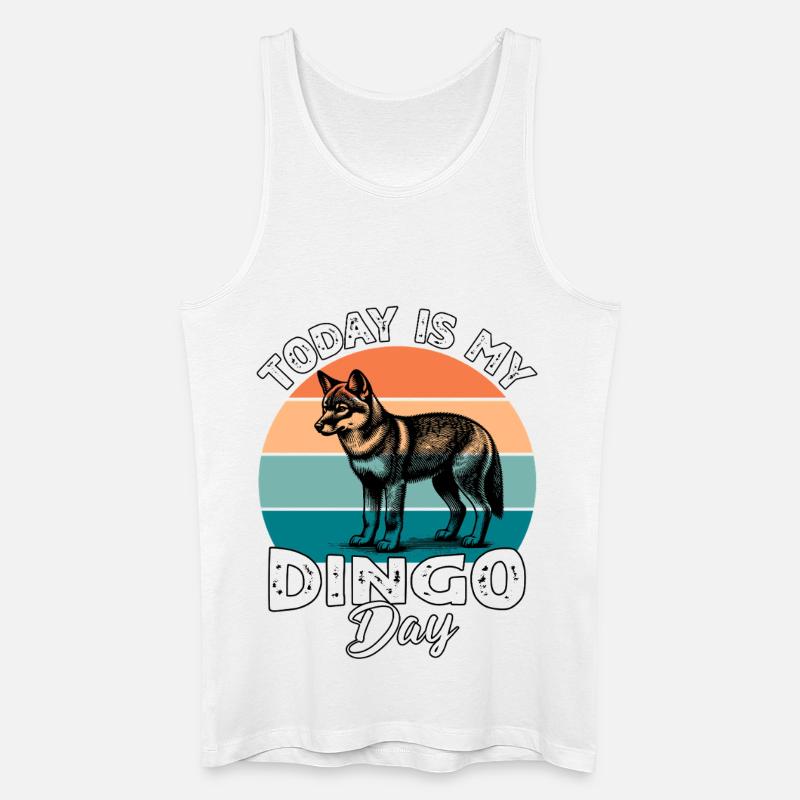 Australischer Wildhund Dingo - Männer Bio Tank Top - Weiß