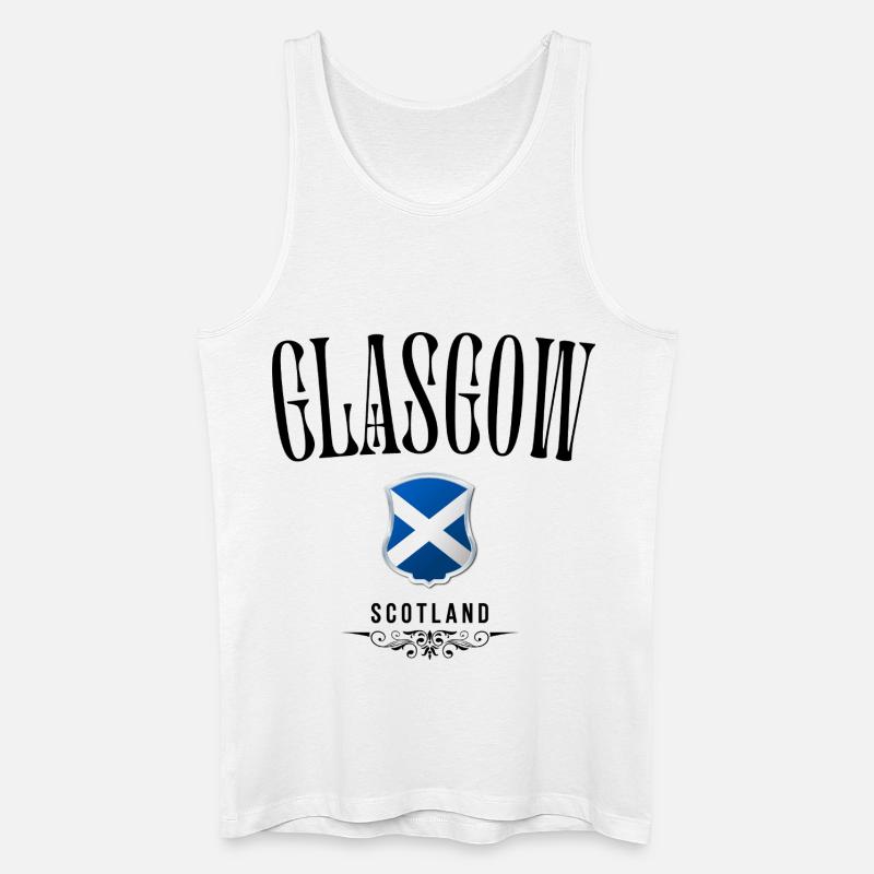 Souvenir de Glasgow, design élégant Glasgow - Débardeur bio Homme - blanc