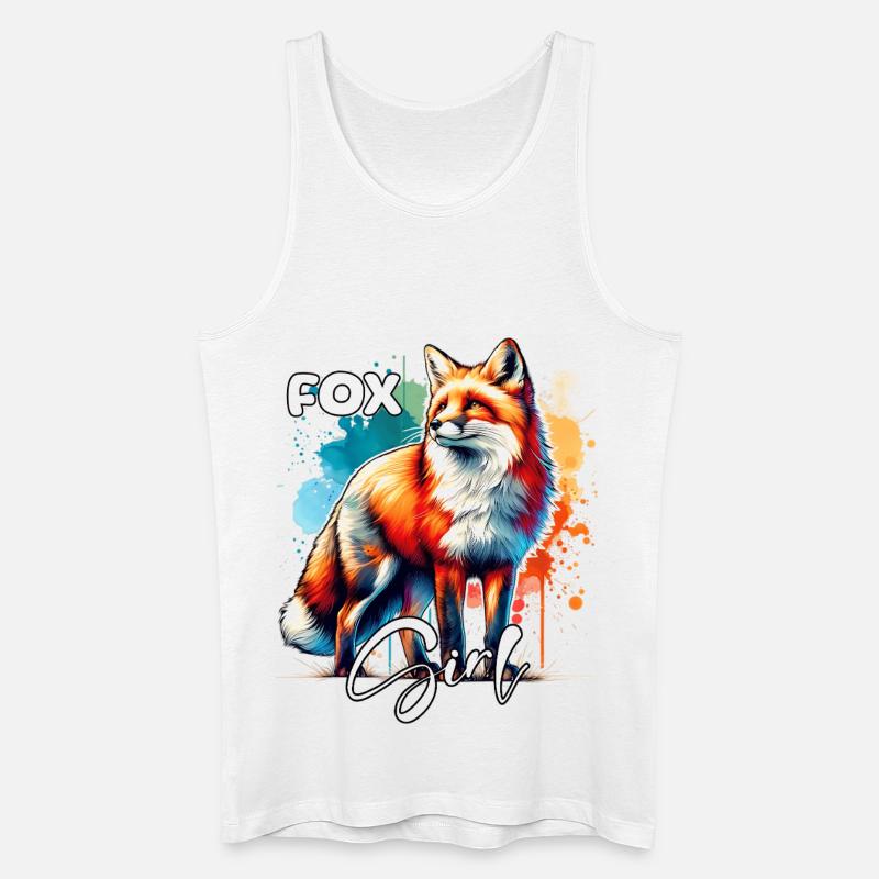 Fox Mädchen Rotfuchs Fuchs - Männer Bio Tank Top - Weiß