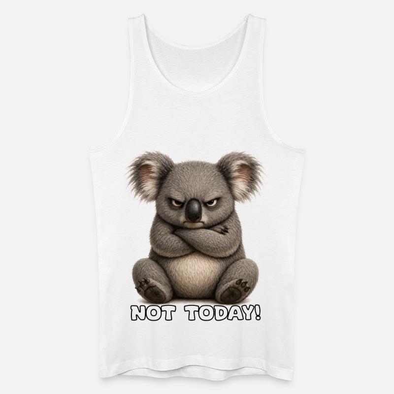 Grumpy Koala – Not Today - Men’s Organic Tank Top - white