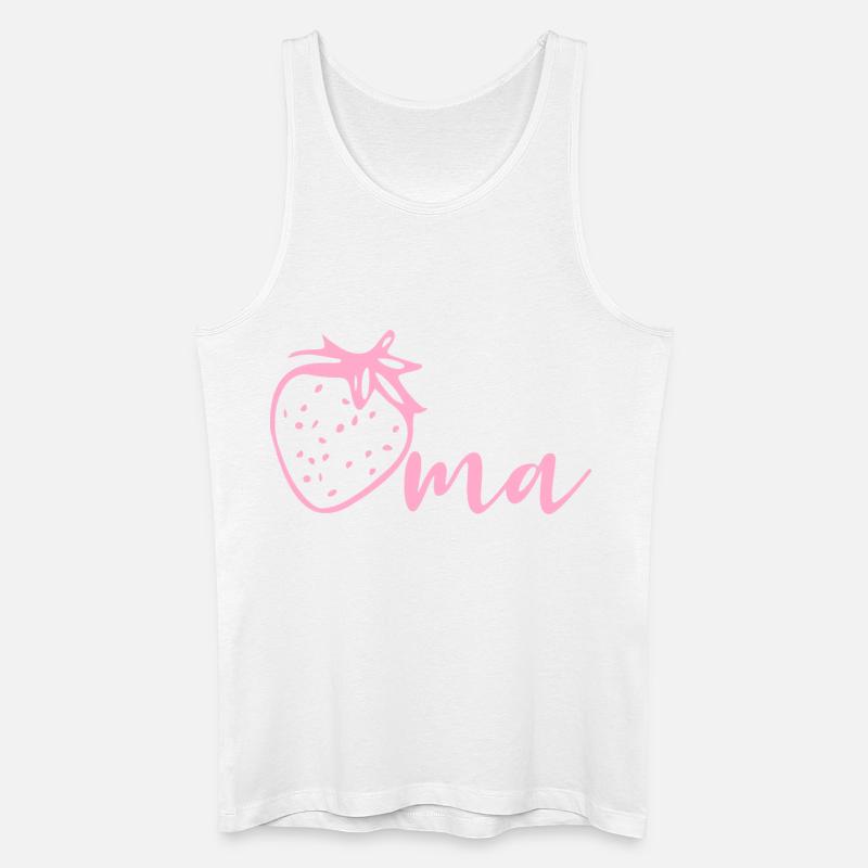 Erdbeeren Oma - Männer Bio Tank Top - Weiß