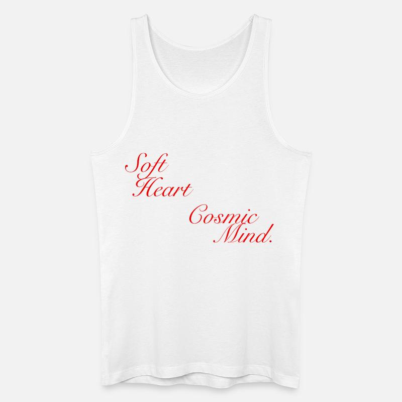 Soft Heart Cosmic Mind - Männer Bio Tank Top - Weiß