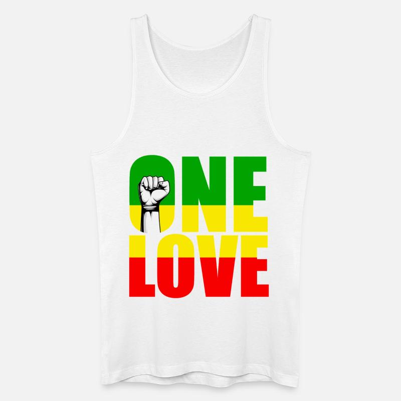 reggae - Männer Bio Tank Top - Weiß