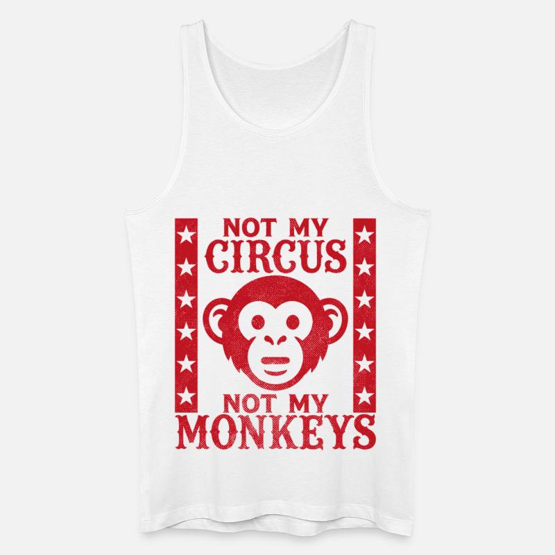 Pas mon cirque, pas mes singes - Débardeur bio Homme - blanc