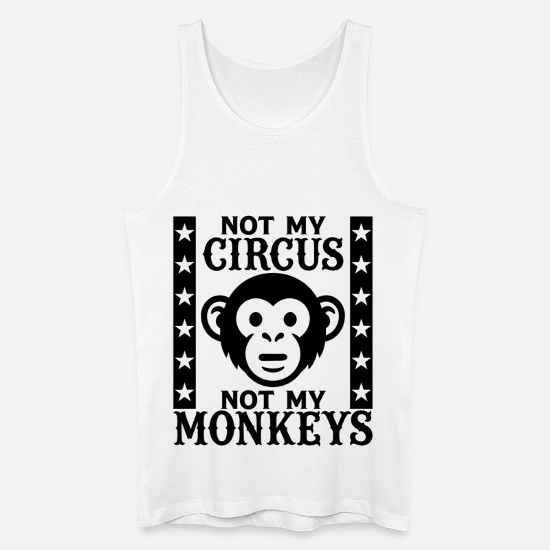 Pas mon cirque, pas mes singes - Débardeur bio Homme - blanc