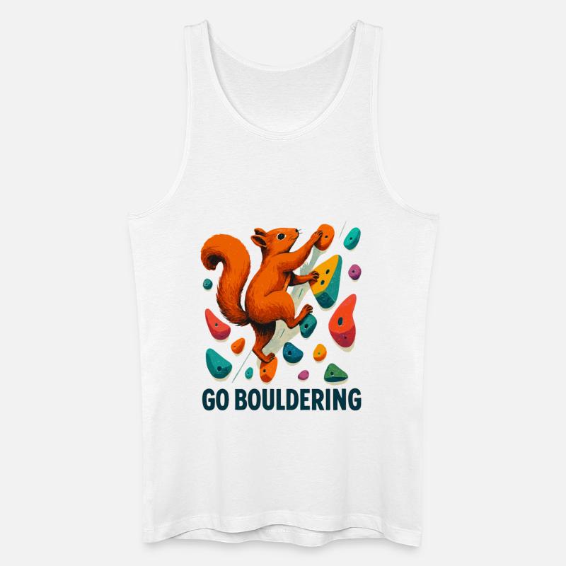 Eichhörnchen Go Bouldering – Kletter Motivation - Männer Bio Tank Top - Weiß
