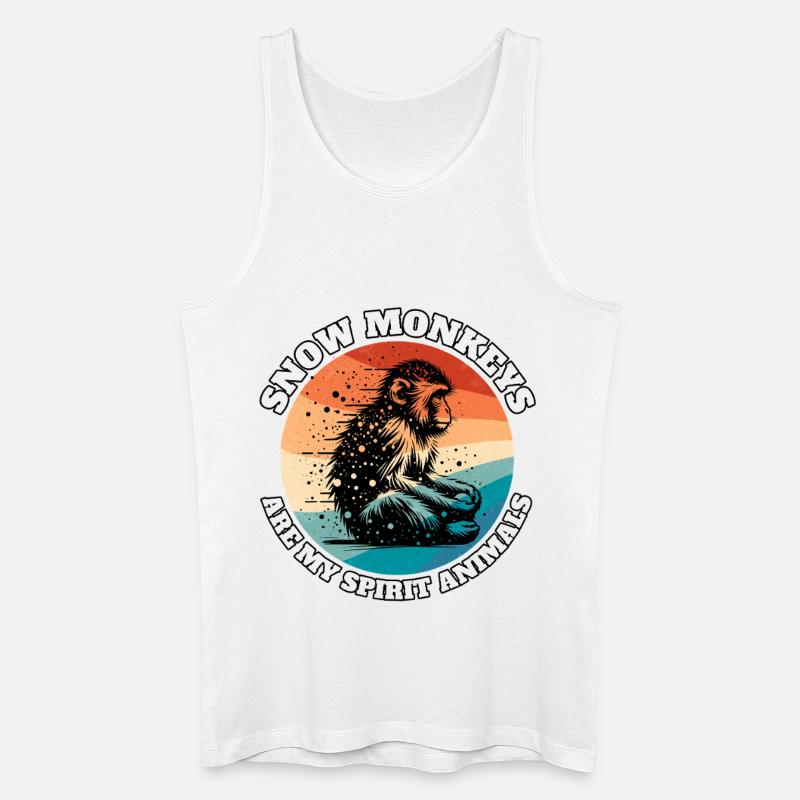 Lustige Schneeaffe Sprüche - Männer Bio Tank Top - Weiß