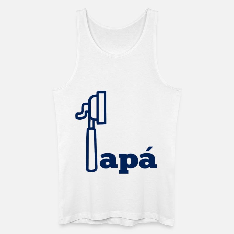 Espresso Café Spanischer Papa - Männer Bio Tank Top - Weiß
