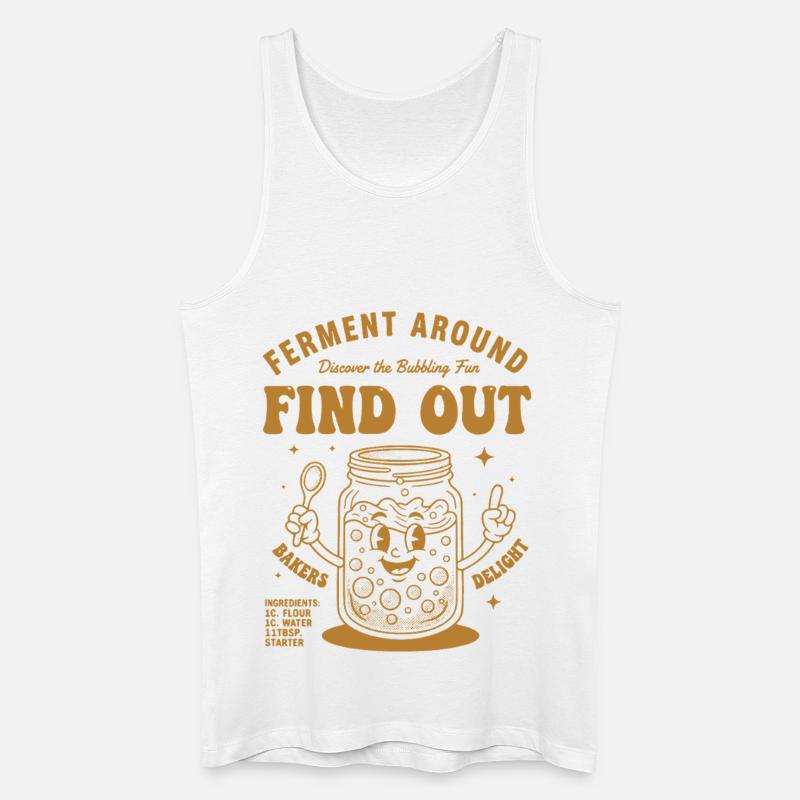 Sourdough Bread Baking Baker Sourdough Starter - Men’s Organic Tank Top - white