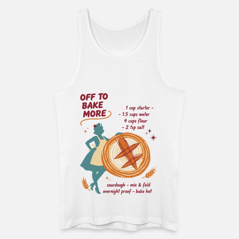 sourdough bread baking baker sourdough bread - Men’s Organic Tank Top - white
