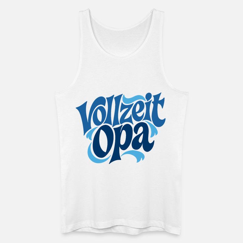 Vollzeit Opa | Großmutter Geschenk - Männer Bio Tank Top - Weiß