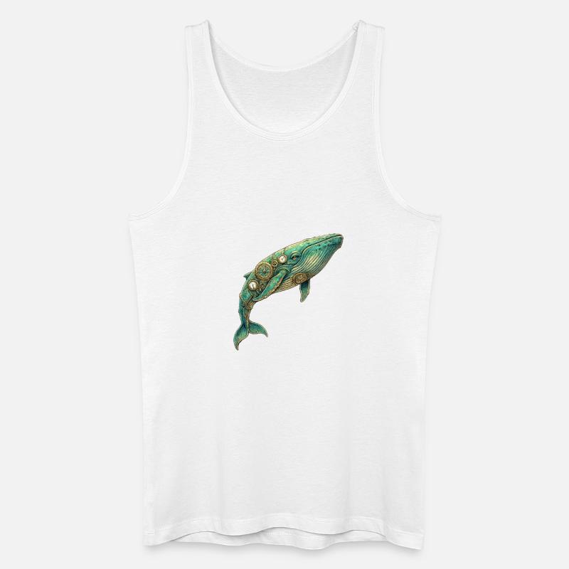Steampunk Wal - Männer Bio Tank Top - Weiß