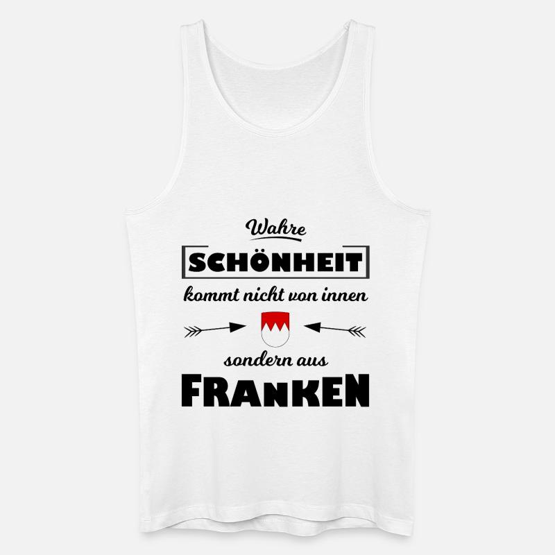 Wappencrest roter Zackenrand Franken - Männer Bio Tank Top - Weiß