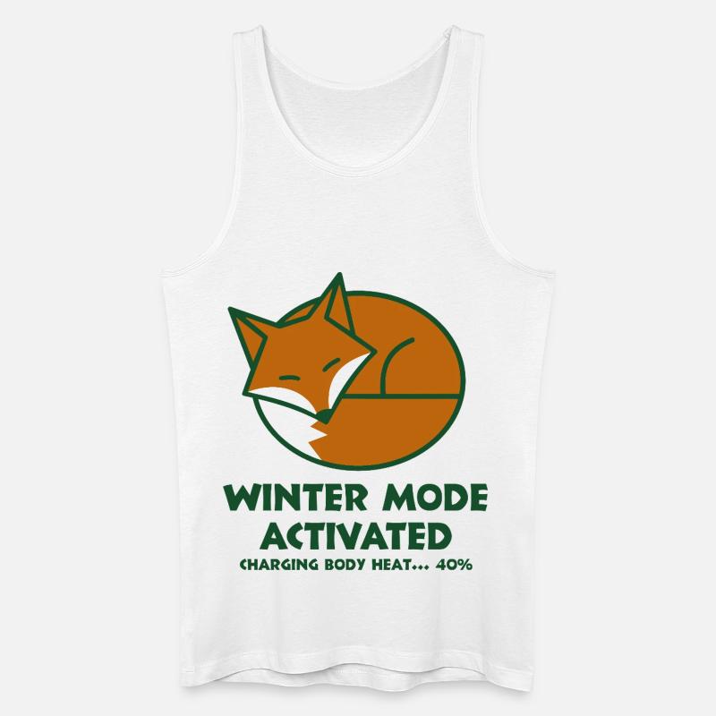 Winterfuchs aktiviert - Männer Bio Tank Top - Weiß