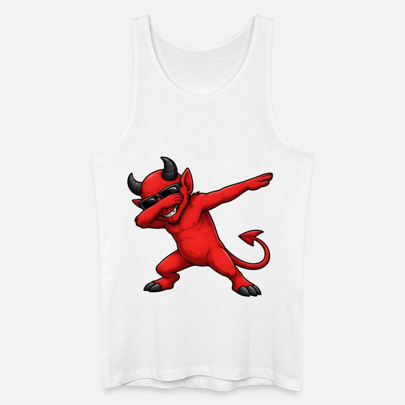 Dabbing Teufel - Männer Bio Tank Top - Weiß