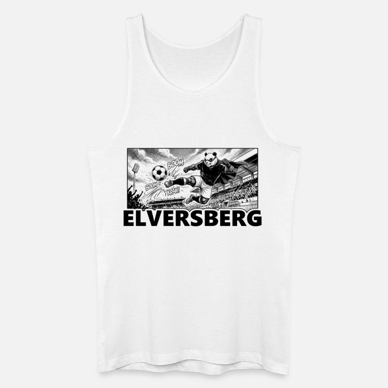 Fußball Panda Kaiserlinde Elversberg - Männer Bio Tank Top - Weiß
