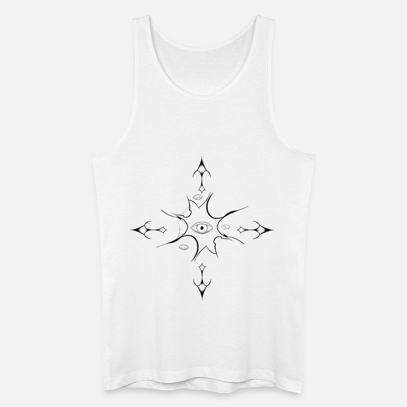 Lass die augen dich begleiten - Männer Bio Tank Top - Weiß