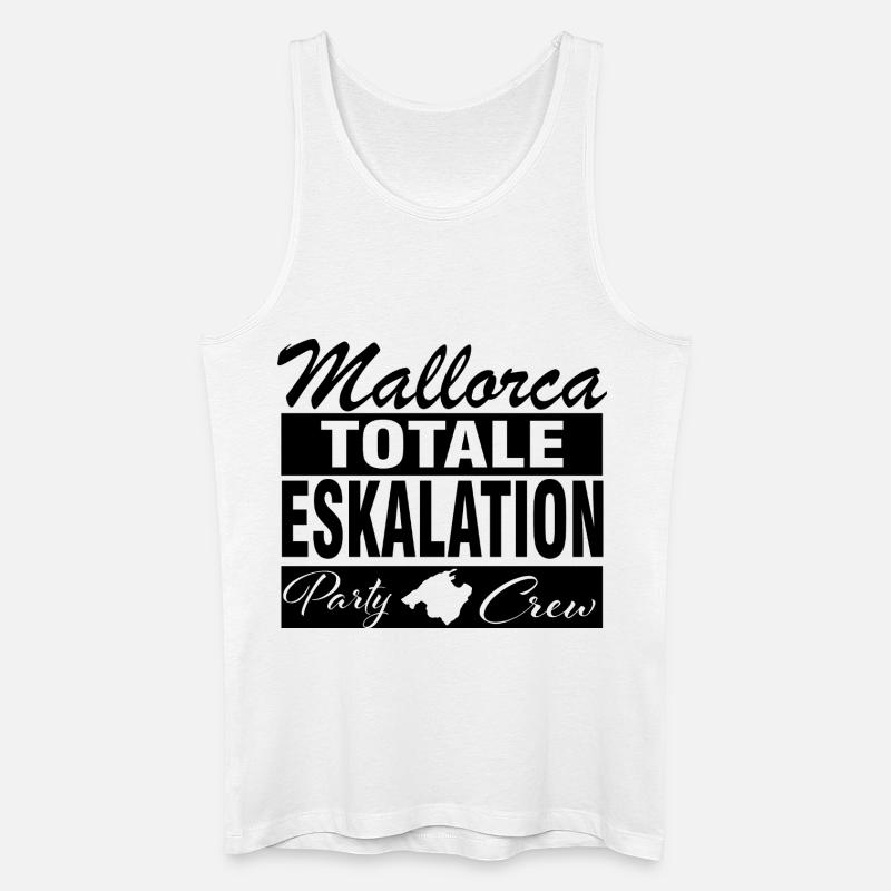 Mallorca, Eskalation - Männer Bio Tank Top - Weiß