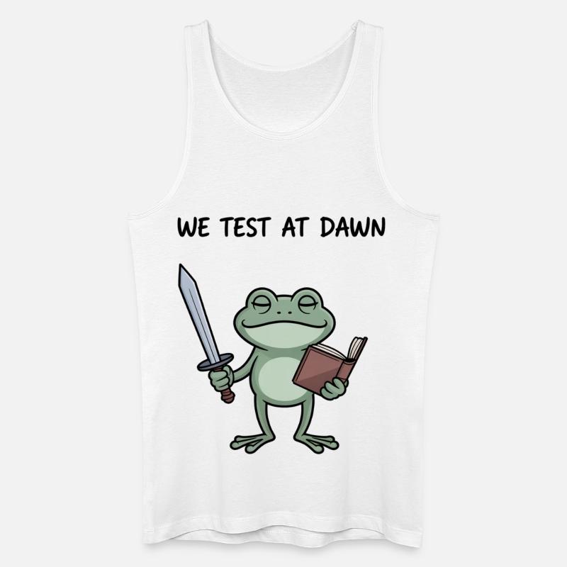 Dawn Training Frosch Schwertbuch - Männer Bio Tank Top - Weiß