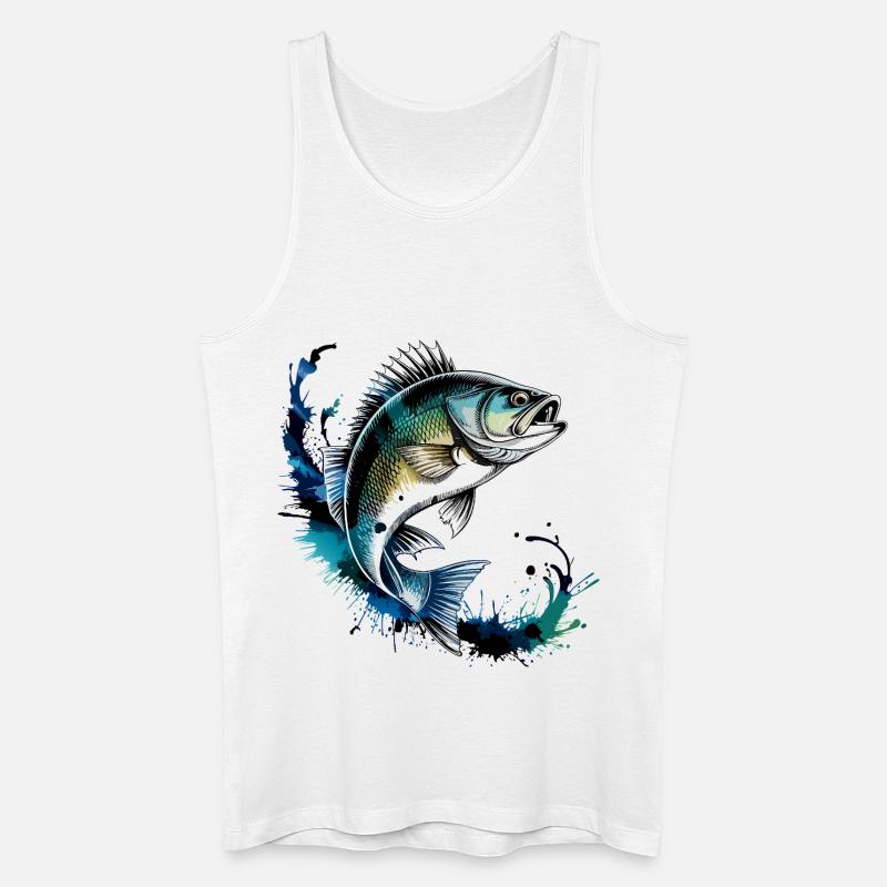 Perch Design - Men’s Organic Tank Top - white