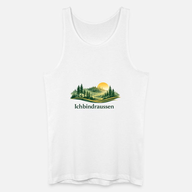 Ich bin draussen - Männer Bio Tank Top - Weiß