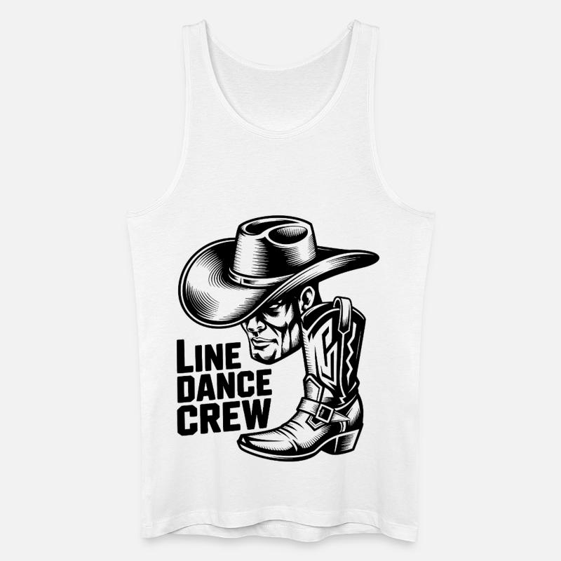 Line Dance Crew - Männer Bio Tank Top - Weiß