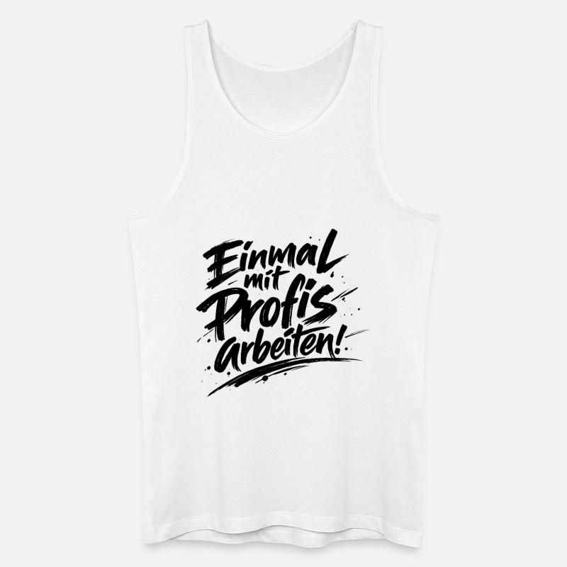 Einmal mit Profis arbeiten Katastrophe Facepalm - Männer Bio Tank Top - Weiß