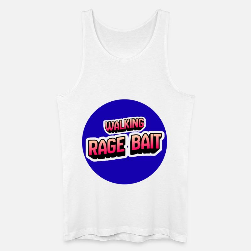 Walking Rage Bait  - Männer Bio Tank Top - Weiß