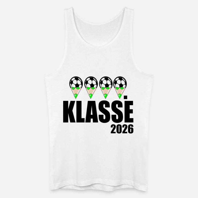Fußball 4. Klasse 2026 - Männer Bio Tank Top - Weiß