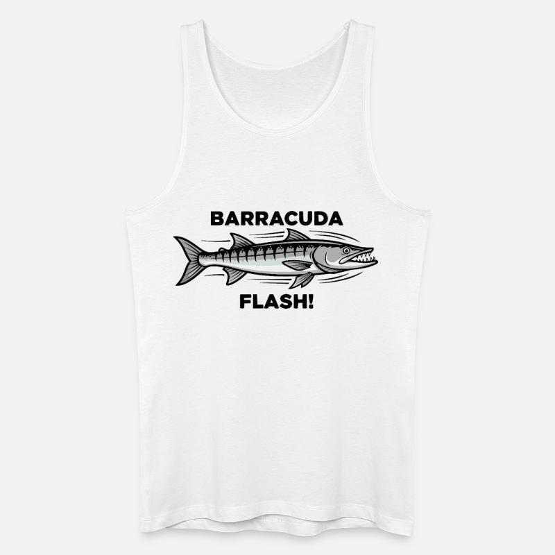 Barracuda Flash Predator Sea Barracuda - Männer Bio Tank Top - Weiß