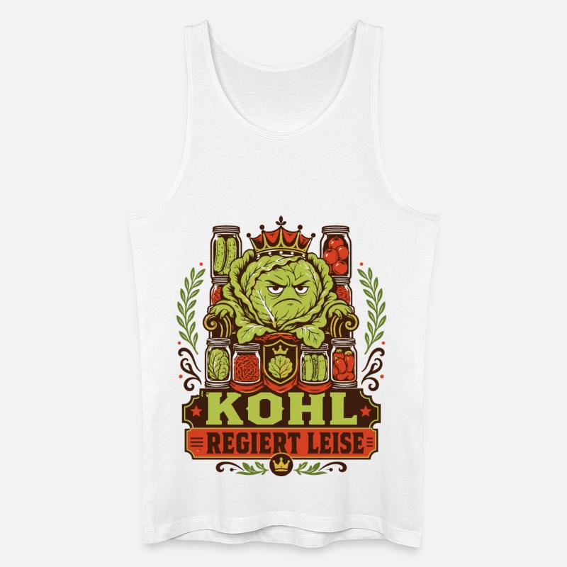 Kohl regiert leise - Männer Bio Tank Top - Weiß