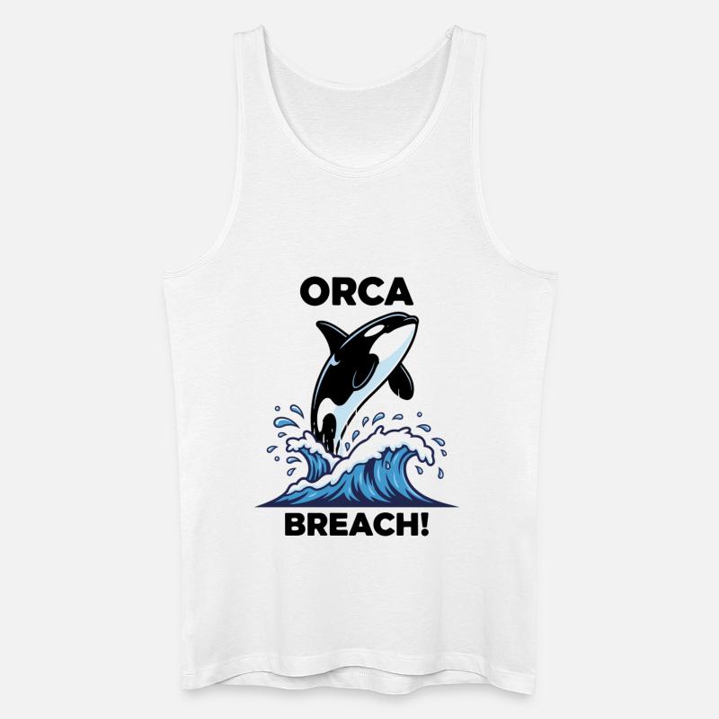 Schwertwal-Durchbruch-Seeorca - Männer Bio Tank Top - Weiß