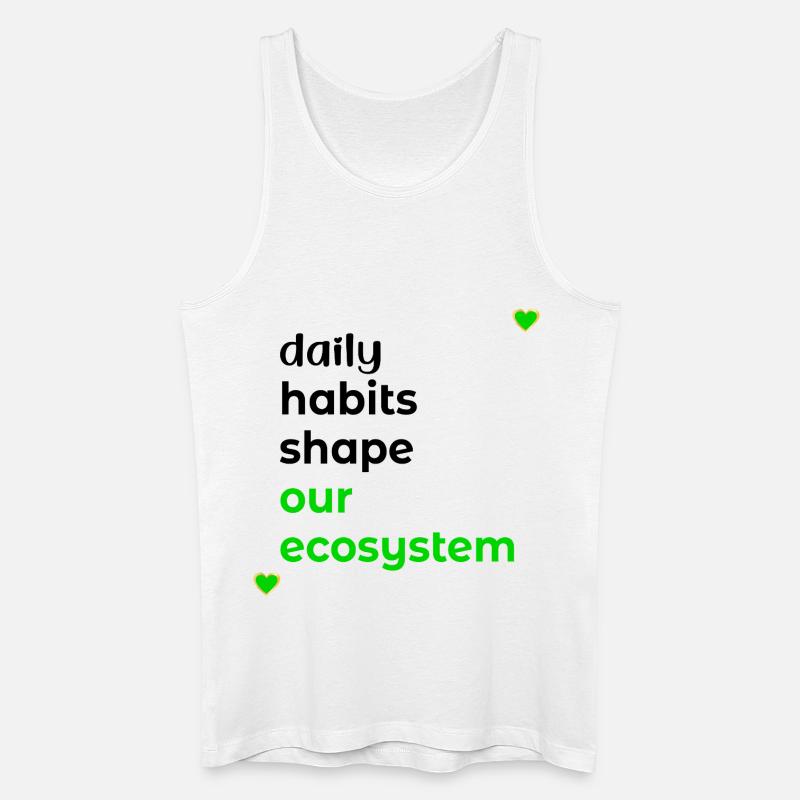 TÄGLICHE GEWOHNHEITEN DES ÖKOSYSTEMS - Männer Bio Tank Top - Weiß