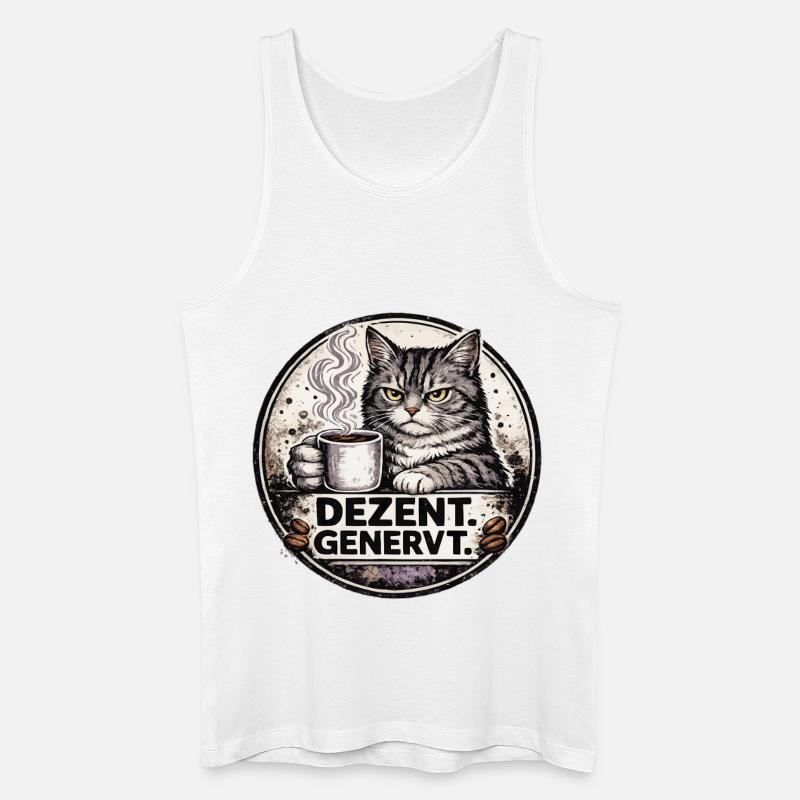 Kaffeekater: Dezentes Genervt - Männer Bio Tank Top - Weiß