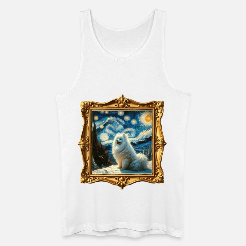Spitz Zwergspitz Starry Night - Männer Bio Tank Top - Weiß